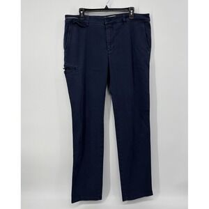 Teleria Zed Navy Blue Chinos Men's Size 38 Authentic Style Stretch Made In Italy